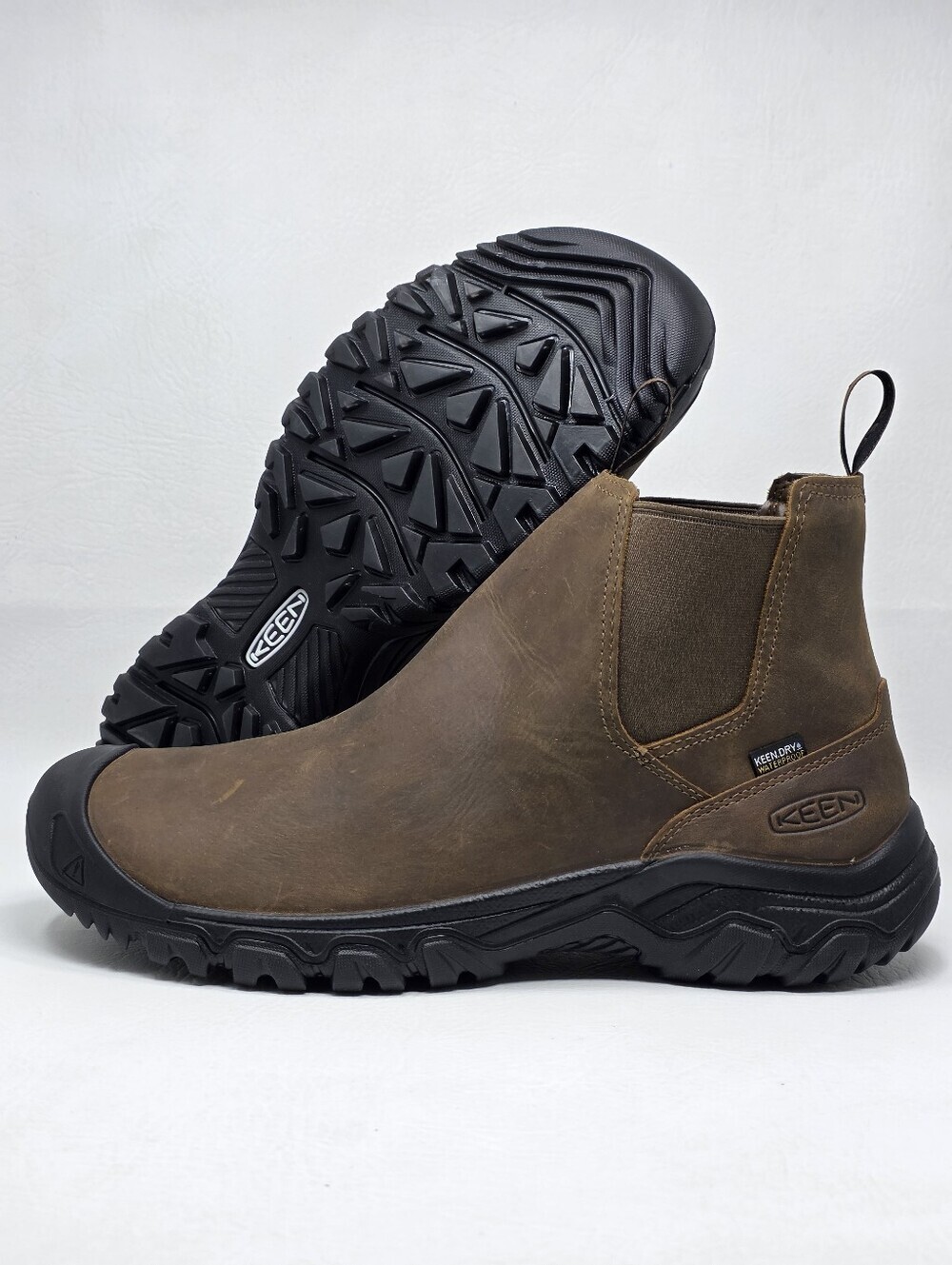 Keen Boots Mens Size 13 Brown Waterproof Chelsea Insulated Hiking 1031166 New